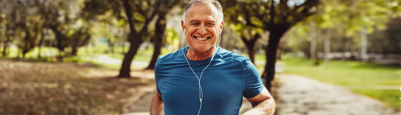 Older man running 