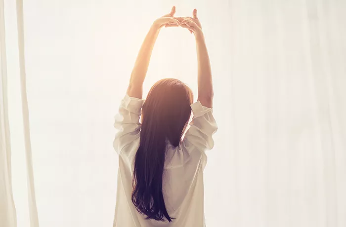 woman stretching 