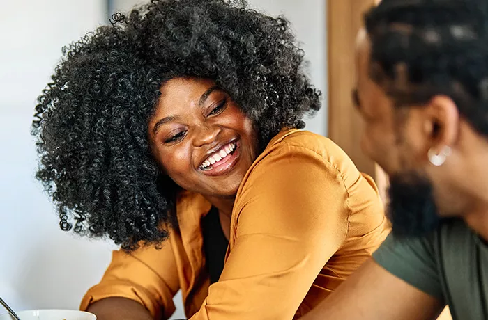 Happy black lady