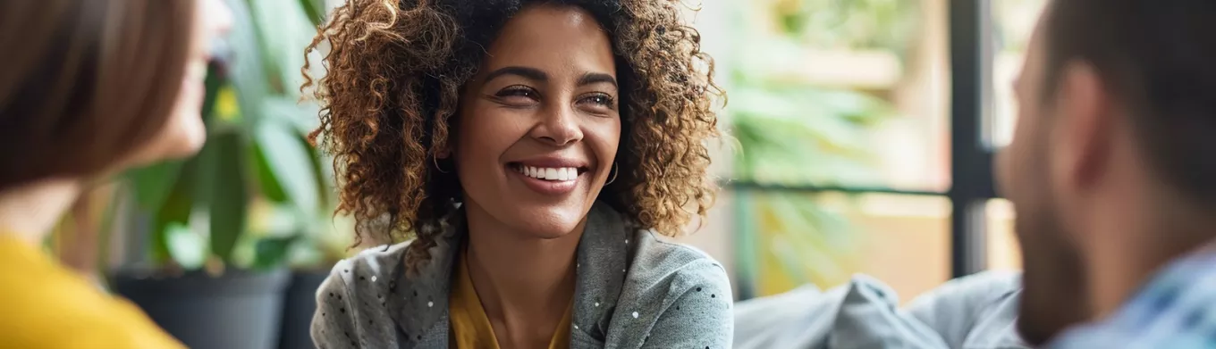 Group having a conversation 