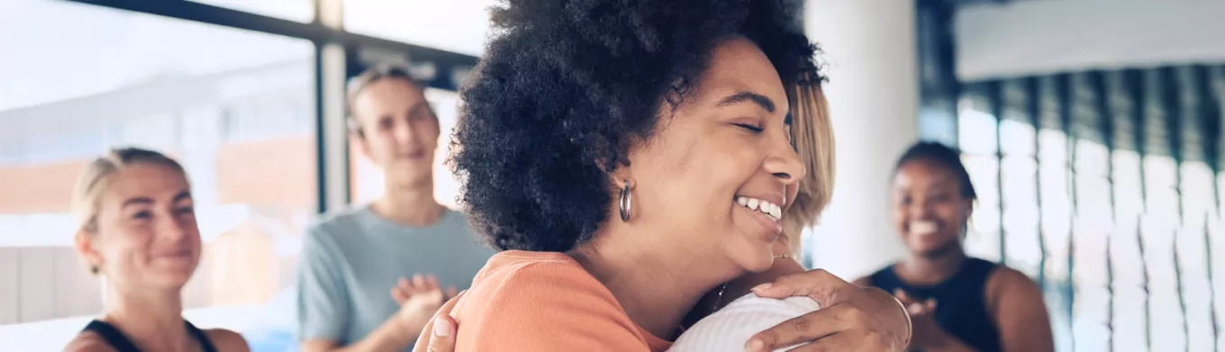 hugging in a support group 