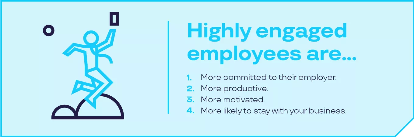 benefits of engaged employees infographic 