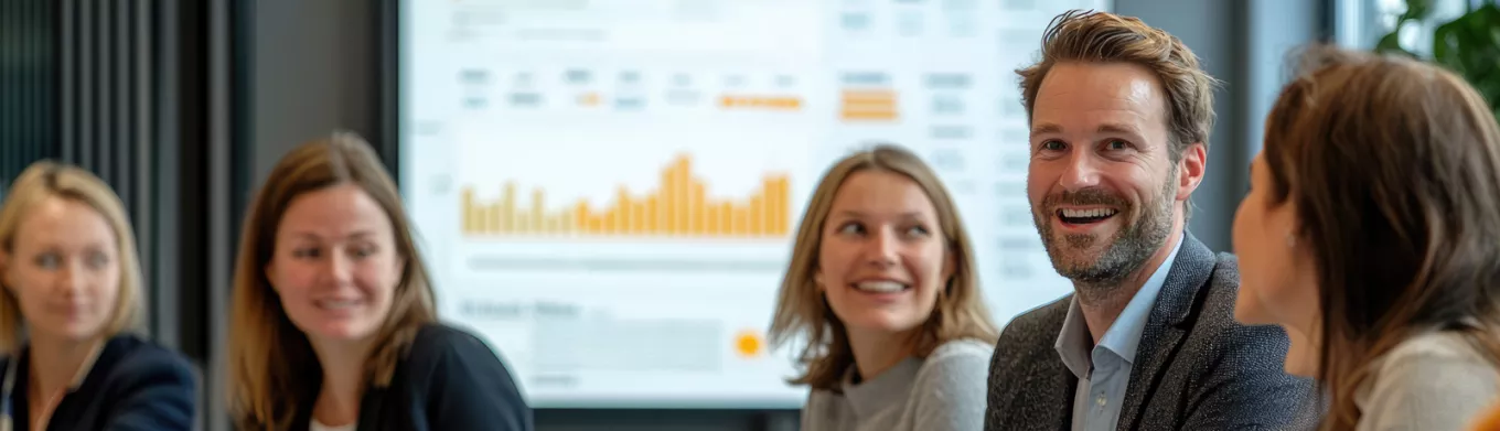 People at work talking strategy 