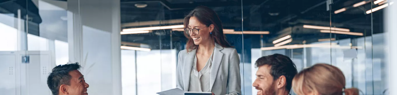 Group of professionals in a meeting room 