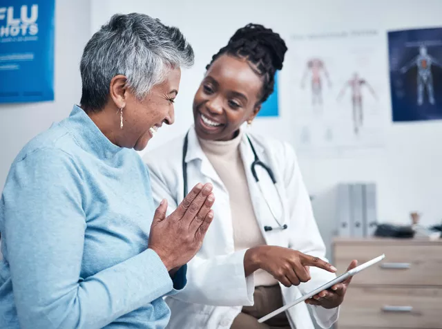 woman having a health check up