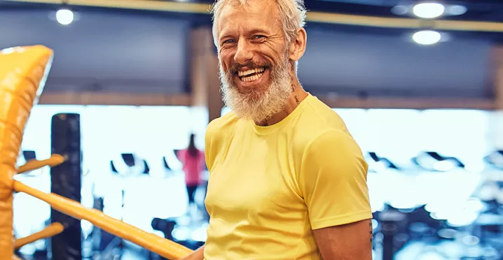Older man at the gym