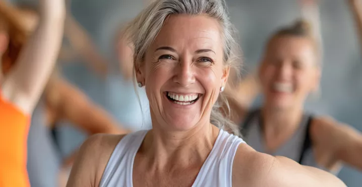 group of women exercising