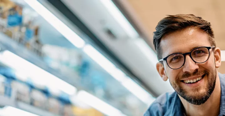 Man in a supremarket