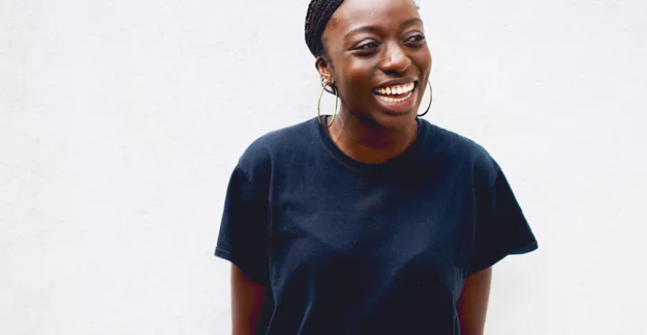 woman smiling