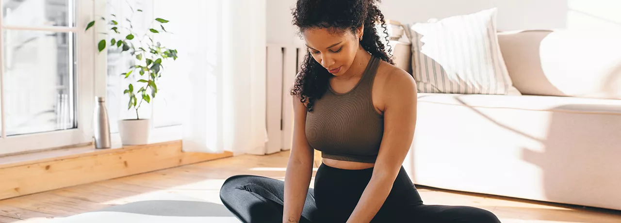 woman meditating