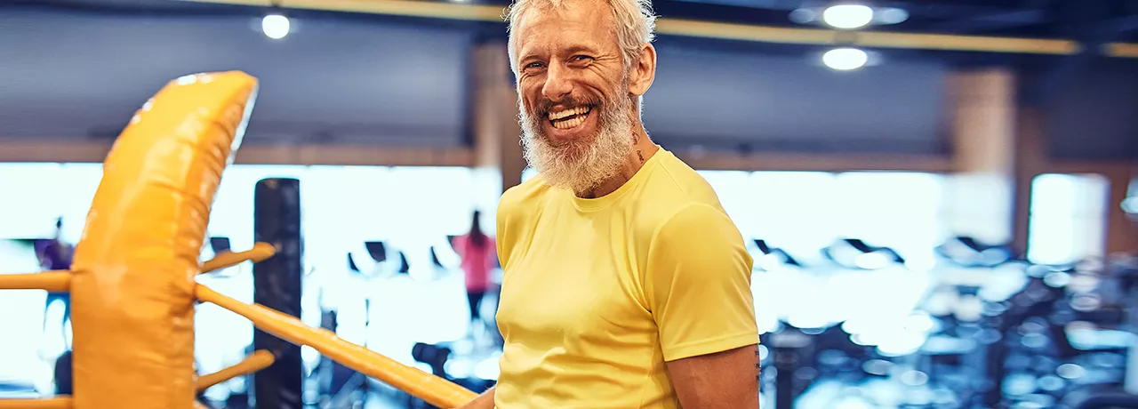 Older man at the gym