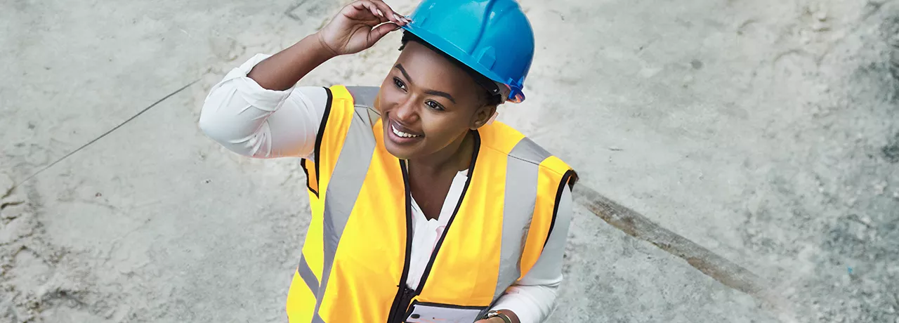 Women on building site