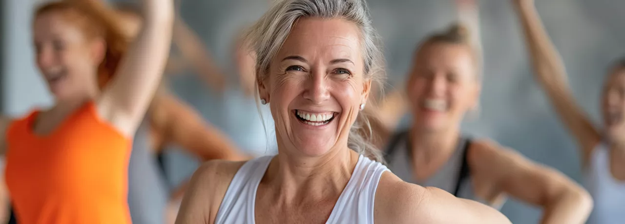 group of women exercising