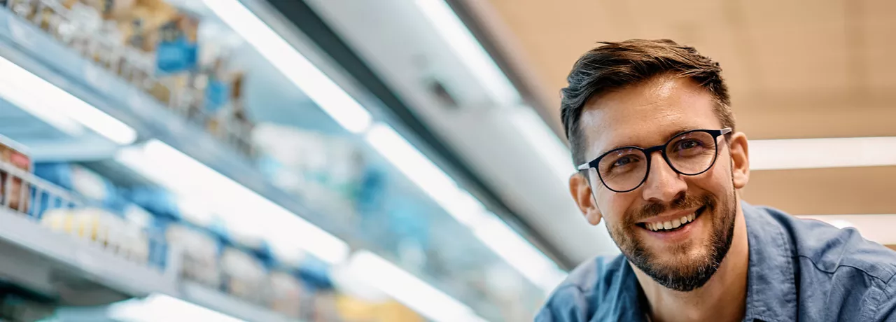 Man in a supremarket