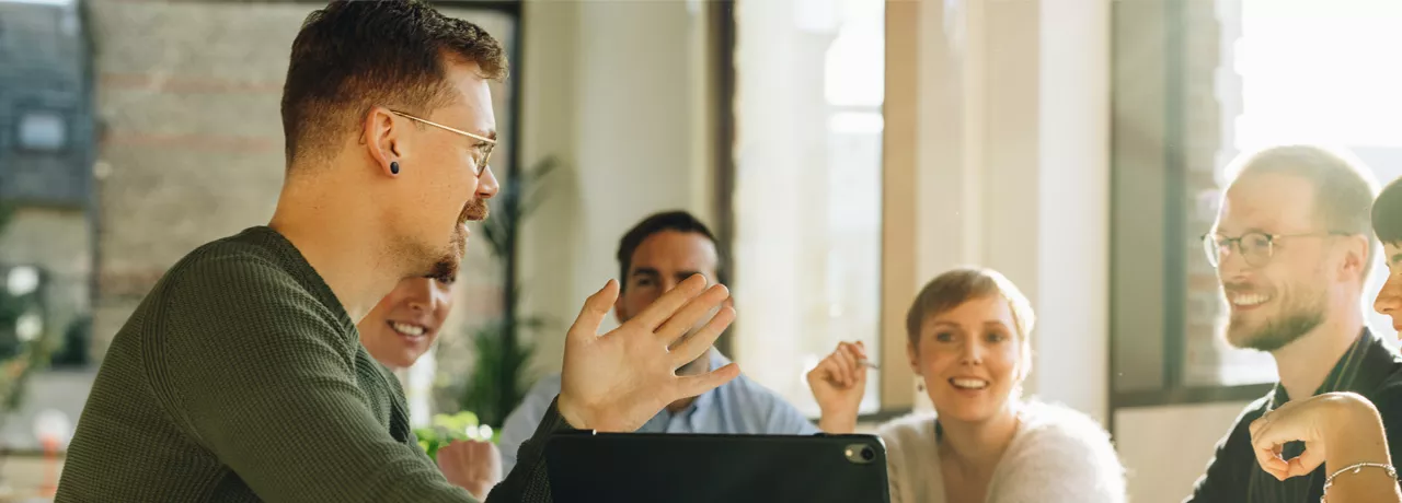 Group of people having a meeting