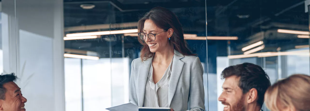 Group of professionals in a meeting room