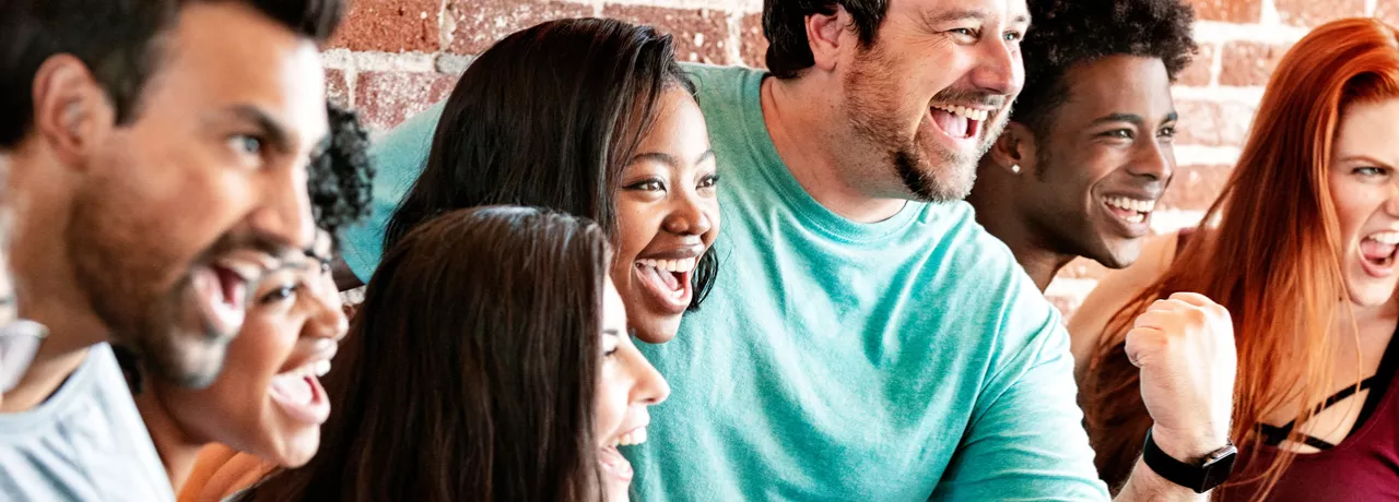 Group of happy and healthy people