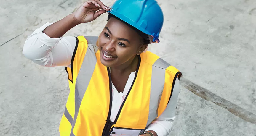 Women on building site