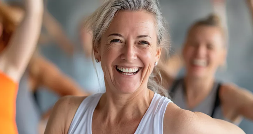 group of women exercising