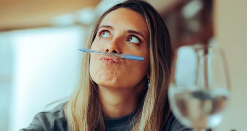 lady procrastinating