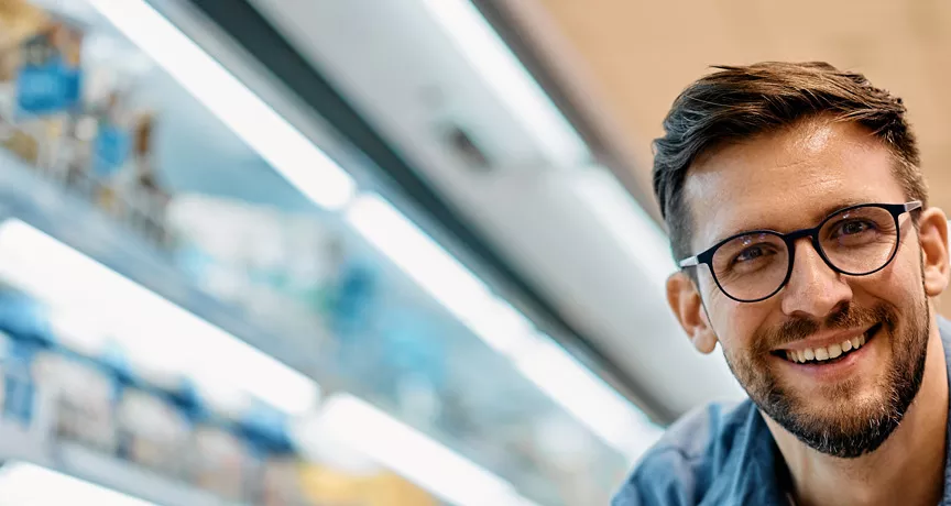 Man in a supremarket