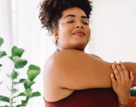 woman stretching