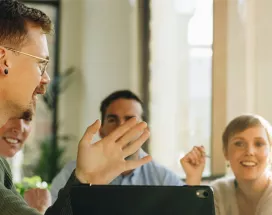 Group of people having a meeting