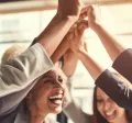 group of happy employees