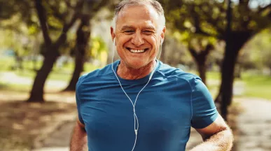 Older man running