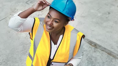 Women on building site