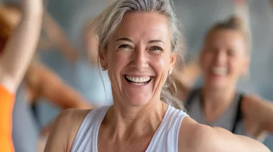 group of women exercising