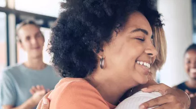 hugging in a support group