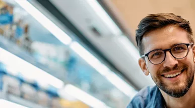 Man in a supremarket