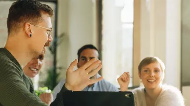 Group of people having a meeting