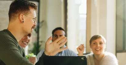 Group of people having a meeting